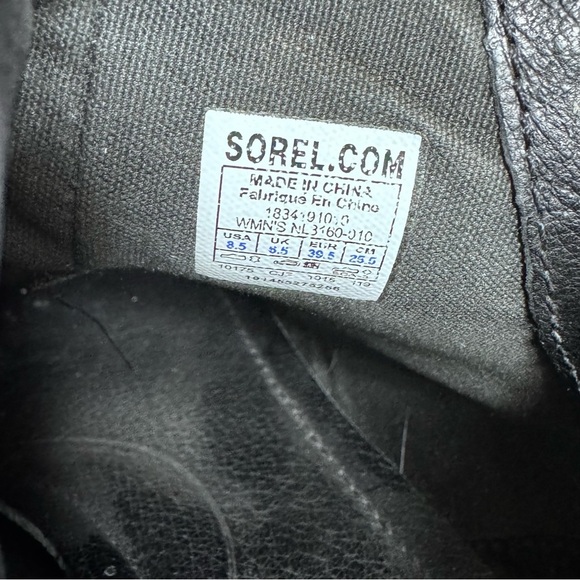 Sorel Lolla Cut-Out Leather Booties Black Size 8.5 - Picture 9 of 14